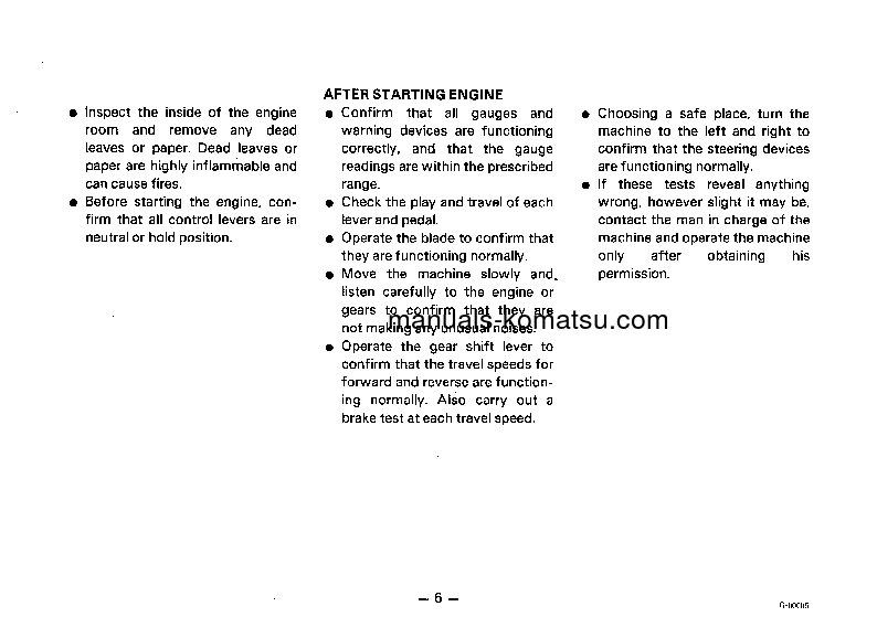 Protected: GD625A-1(JPN) S/N 50001-UP Operation manual (English)