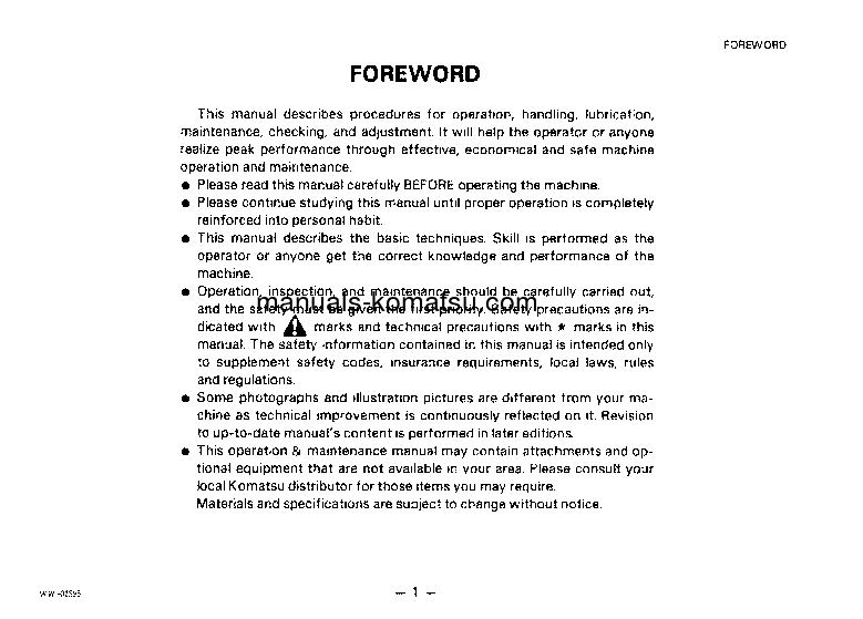 Protected: GD625A-1(JPN)-C S/N 60001-UP Operation manual (English)