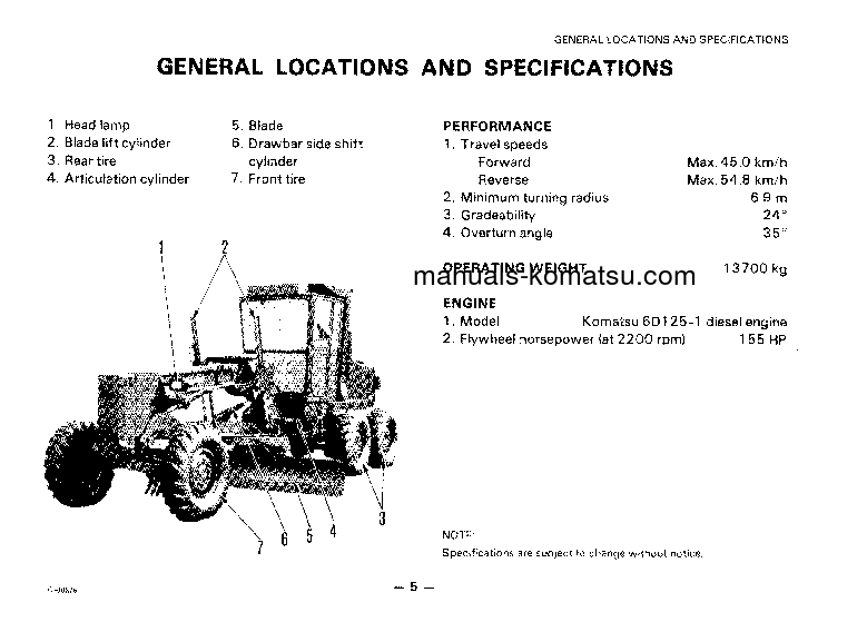 Protected: GD625A-1(JPN)-C S/N 60001-UP Operation manual (English)
