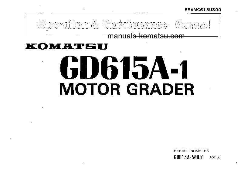 GD615A-1(JPN) S/N 50001-UP Operation manual (English)