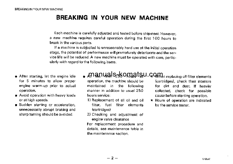 Protected: GD615A-1(JPN) S/N 50001-UP Operation manual (English)