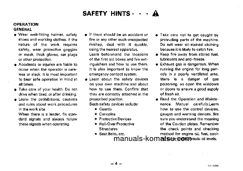 Protected: GD615A-1(JPN) S/N 50001-UP Operation manual (English)