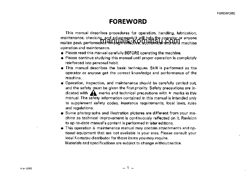 Protected: WA250-1(JPN)-P S/N 12001-UP Operation manual (English)