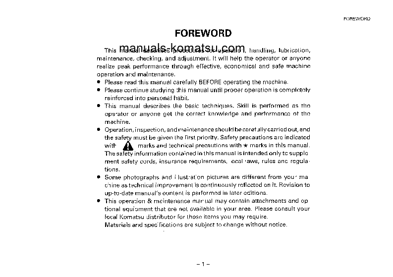 Protected: D37P-2(JPN) S/N 2001-UP Operation manual (English)
