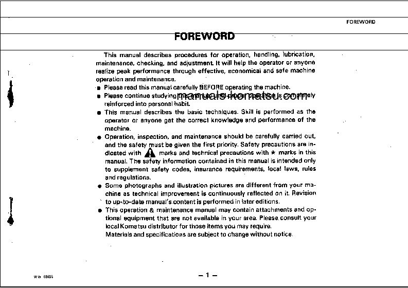 Protected: WA380-1(JPN) S/N 10001-20000 Operation manual (English)