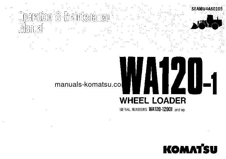 WA120-1(JPN) S/N 12001-UP Operation manual (English)
