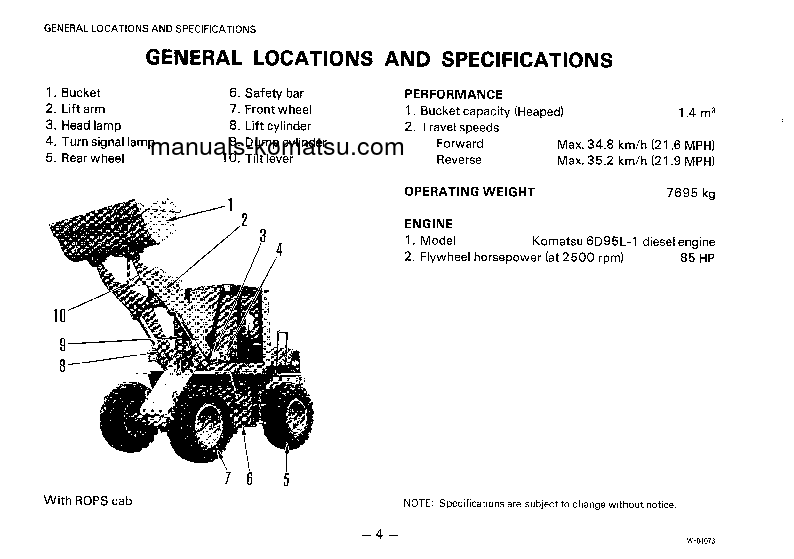 Protected: WA120-1(JPN) S/N 12001-UP Operation manual (English)