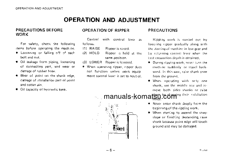 Protected: DRP075-1(JPN)-HYDRAULIC RIPPER FOR D75S-5 Operation manual (English)