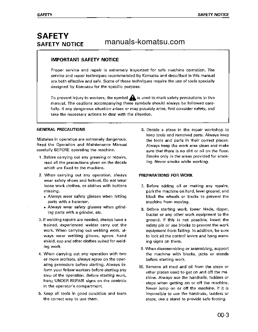 Protected: D275A-2(JPN) S/N 10001-UP Shop (repair) manual (English)