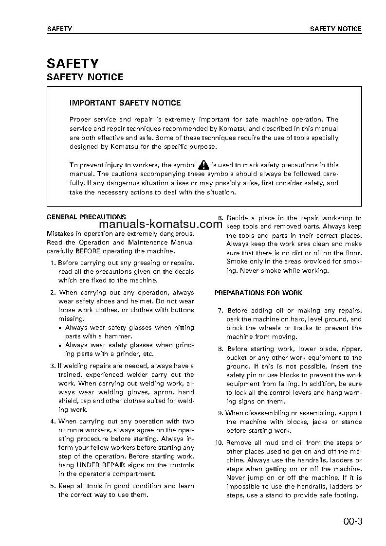 Protected: D375A-3(JPN)-7-TRACK ROLLER S/N 17501-UP Shop (repair) manual (English)