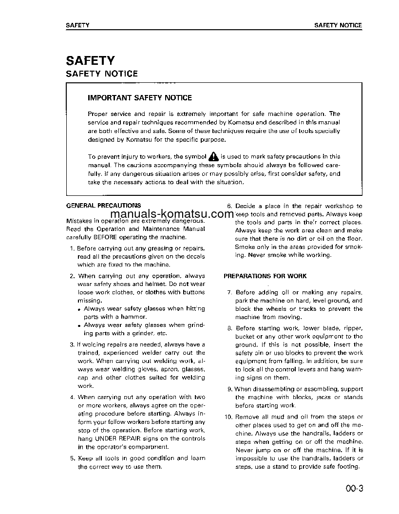 Protected: D575A-2(JPN) S/N 10001-UP Shop (repair) manual (English)