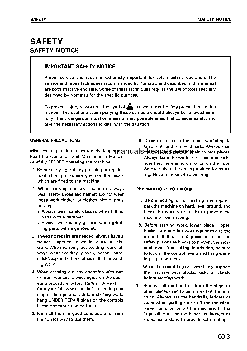 Protected: PC220-6(JPN)-CUSTOM S/N 50310-UP Shop (repair) manual (English)