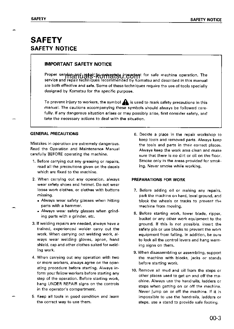 Protected: WA120-3(JPN)-3-SPEED T/MISSION S/N 50001-UP Shop (repair) manual (English)