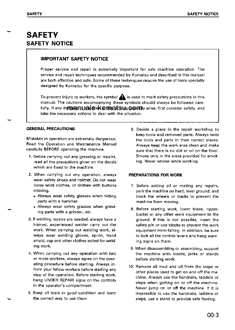 Protected: D375A-3(JPN)-6-TRACK ROLLER S/N 17001-UP Shop (repair) manual (English)