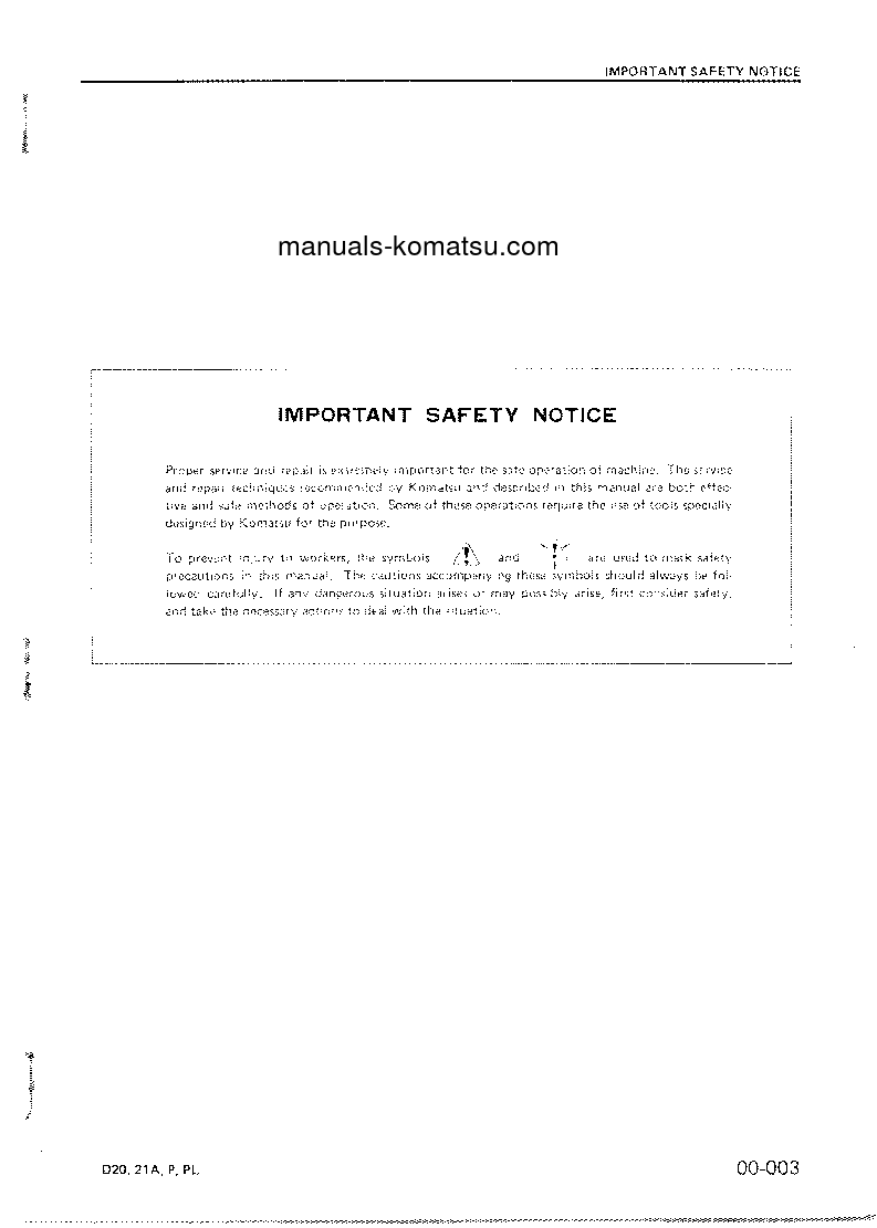 Protected: D21A-5(JPN) S/N 45001-UP Shop (repair) manual (English)