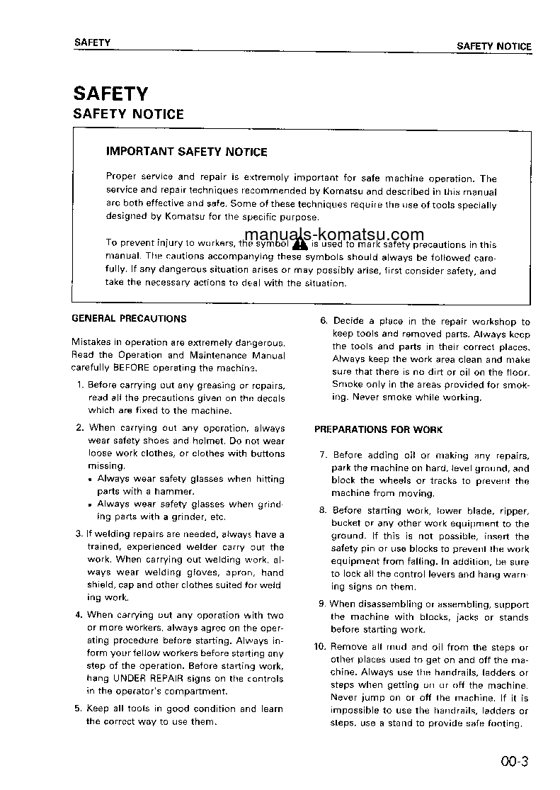 Protected: GD305A-3(JPN) S/N 8018-UP Shop (repair) manual (English)