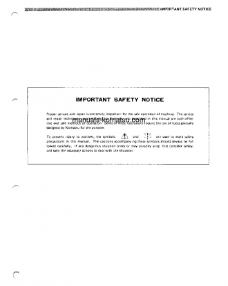 HD1200-1(JPN) S/N 1005-UP Shop (repair) manual (English)