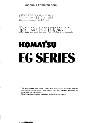 EG300B-5(JPN) S/N 5001-UP Shop (repair) manual (English)