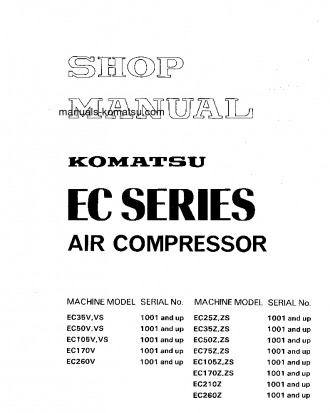EC50Z-3(JPN) S/N 10001-20000 Shop (repair) manual (English)