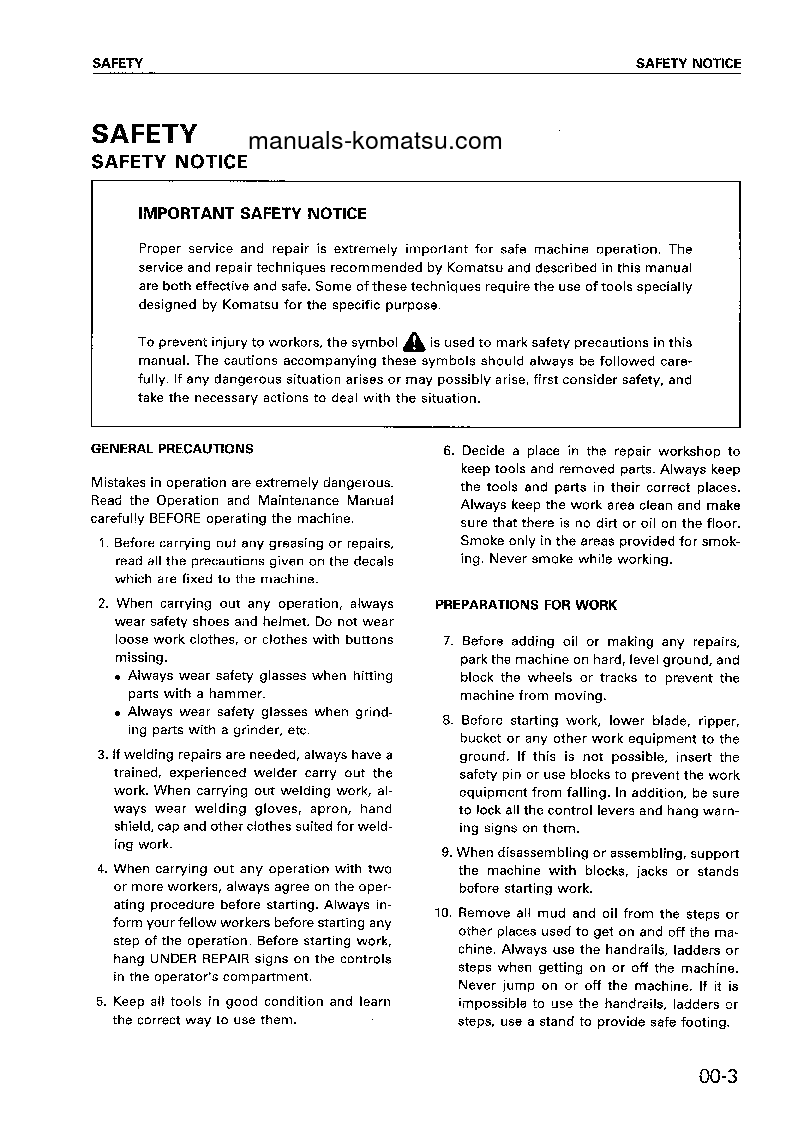 Protected: 6D140-1(JPN) S/N ALL Shop (repair) manual (English)