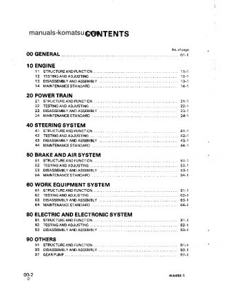 WA450-1(JPN) S/N 10001-UP Shop (repair) manual (English)