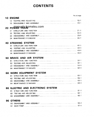 WA380-1(JPN) S/N 10001-UP Shop (repair) manual (English)
