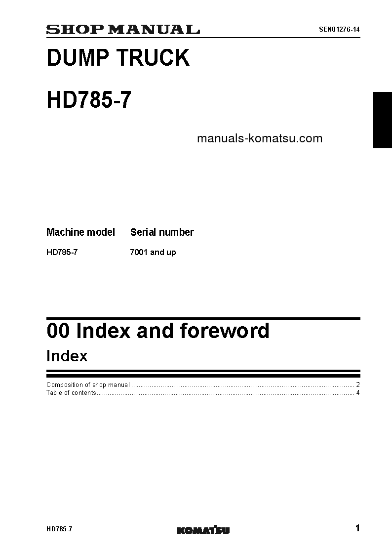 Protected: HD785-7(JPN) S/N 7001-UP Operation manual (English)