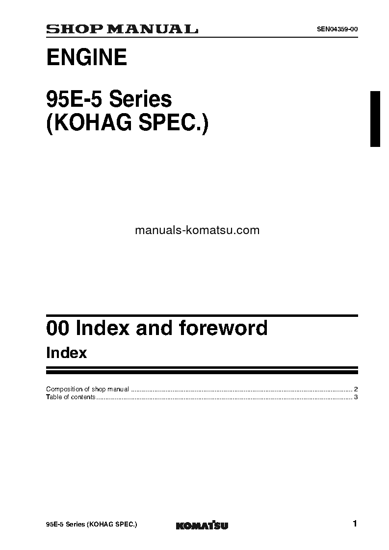 Protected: SAA4D95LE-5(JPN)-FOR WA100M-6 S/N ALL Shop (repair) manual (English)