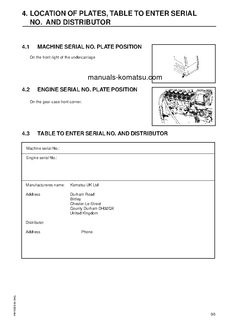 Protected: PW150ES-6(GBR)-K S/N K30001-UP Operation manual (English)