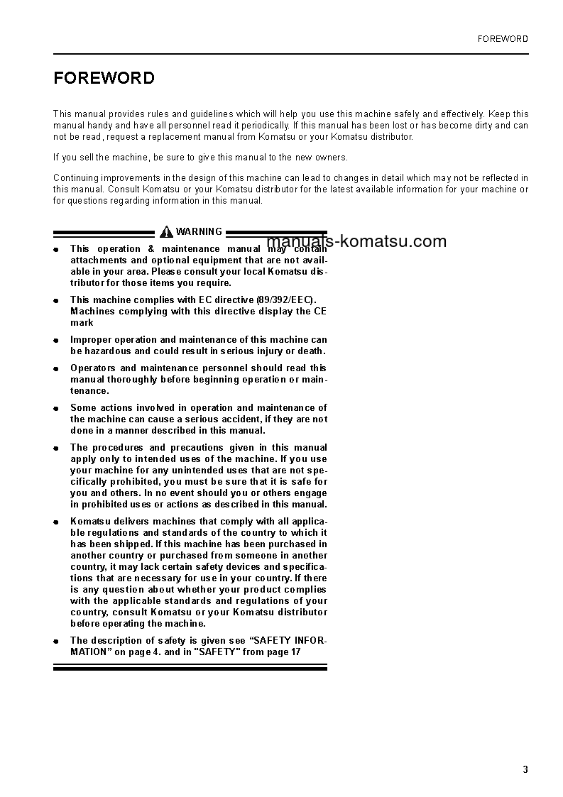 Protected: PW150ES-6(GBR)-K S/N K34001-K35000 Operation manual (English)
