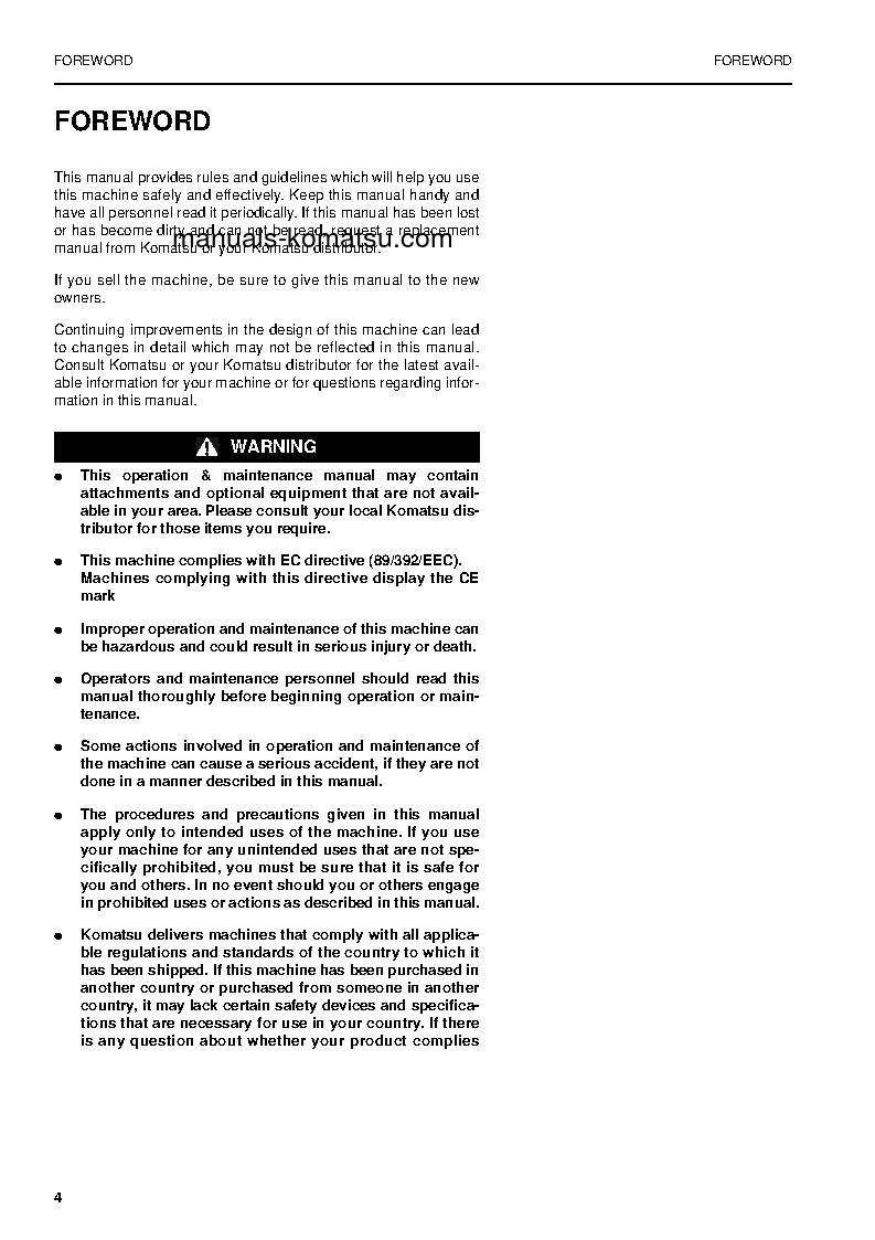 Protected: PW150ES-6(GBR)-K S/N K35001-UP Operation manual (English)