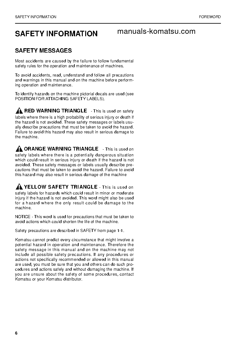 Protected: PW150ES-6(GBR)-K S/N K35001-UP Operation manual (English)