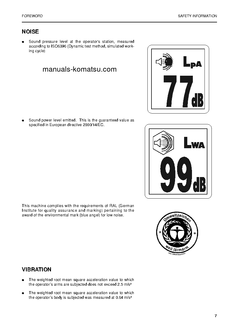 Protected: PW150ES-6(GBR)-K S/N K35001-UP Operation manual (English)