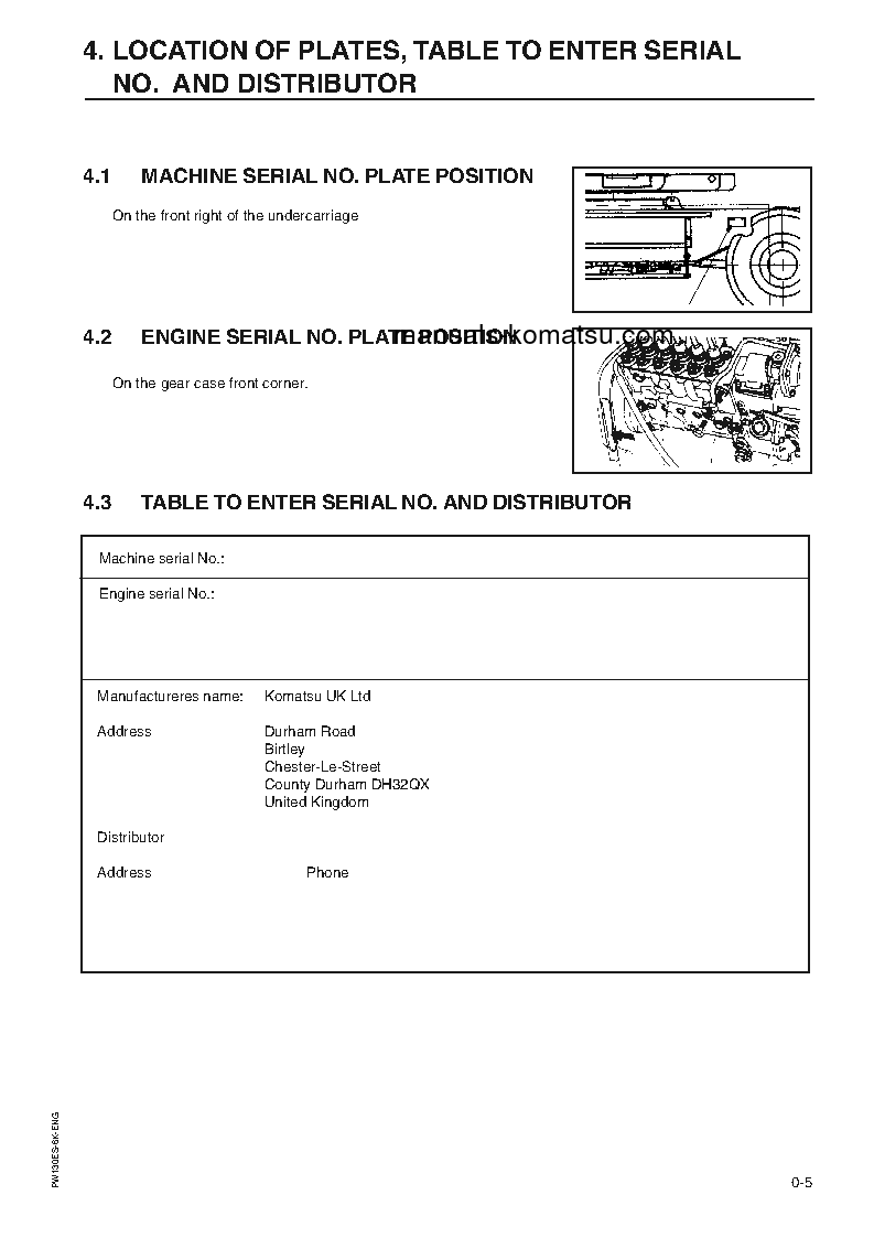 Protected: PW130ES-6(GBR)-K S/N K32001-UP Operation manual (English)