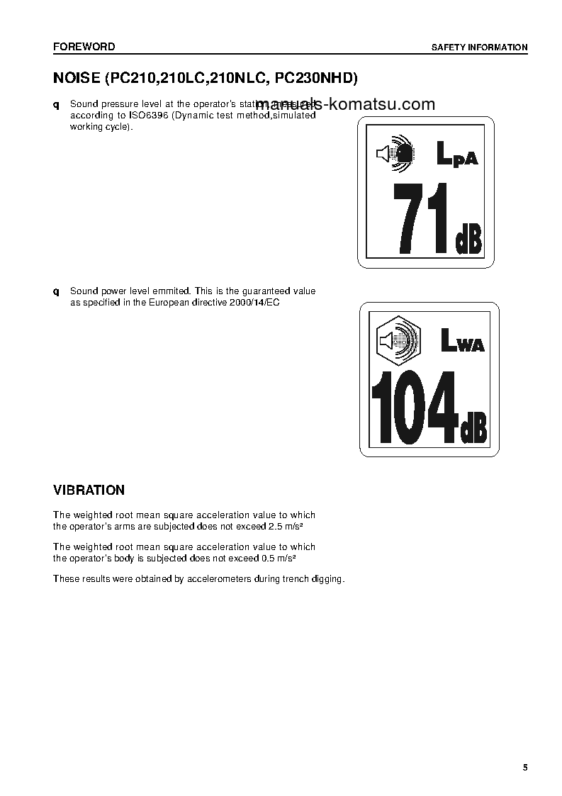 Protected: PC210NLC-7(GBR)-K S/N K41848-UP Operation manual (English)