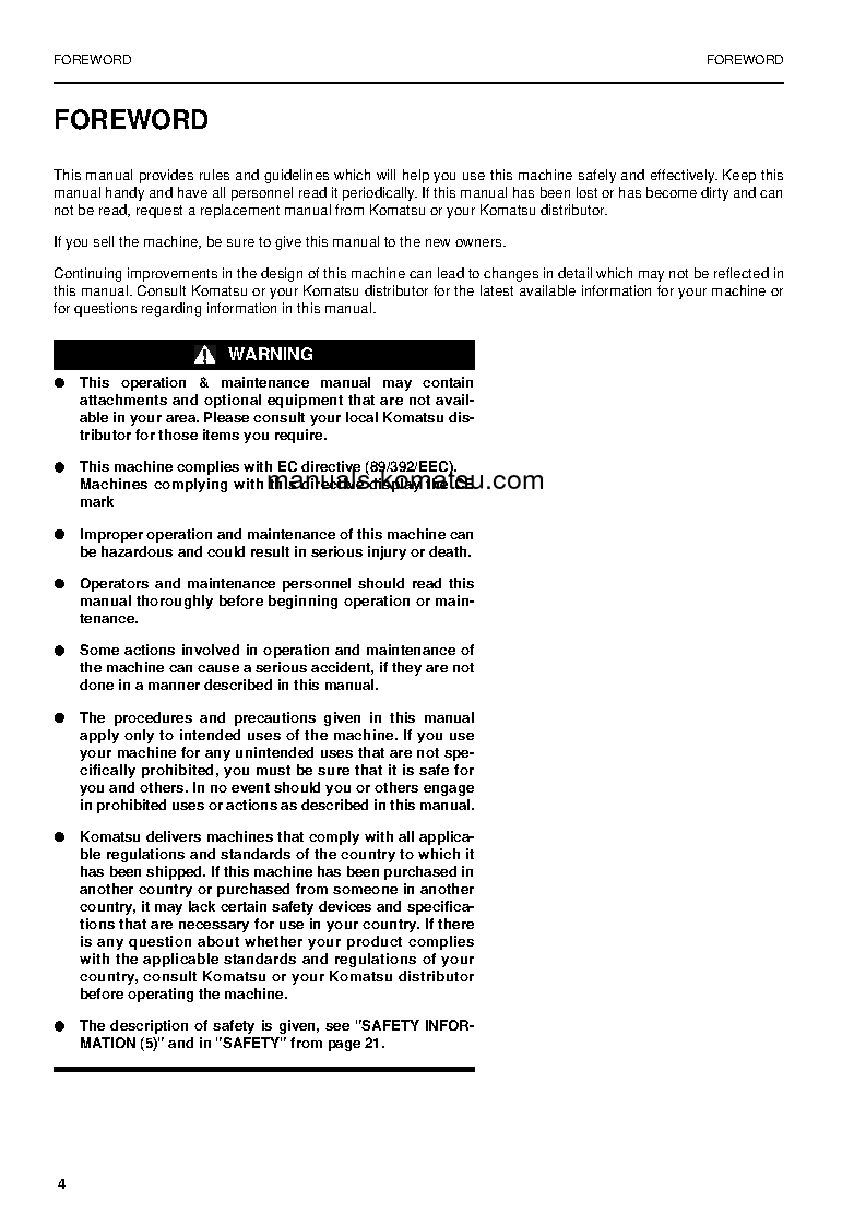 Protected: PW180-7(GBR)-K S/N K40001-UP Operation manual (English)