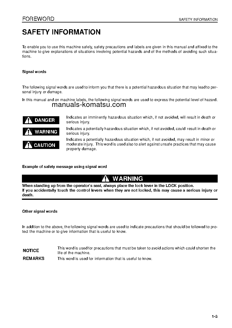 Protected: PC130-8(GBR) S/N 80001-UP Operation manual (English)