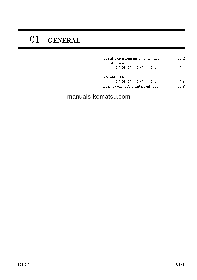 Protected: PC340LC-7(GBR)-K S/N K40001-UP Shop (repair) manual (English)