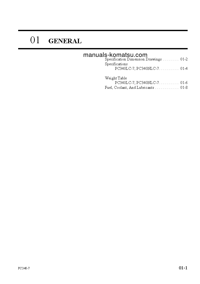 Protected: PC340NLC-7(GBR)-K S/N K40001-UP Shop (repair) manual (English)
