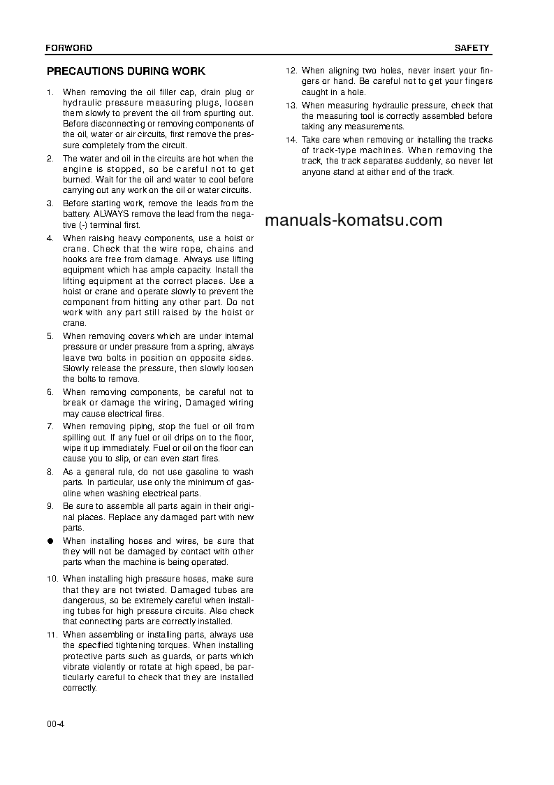 Protected: PW130-7(GBR)-K S/N K40001-UP Shop (repair) manual (English)