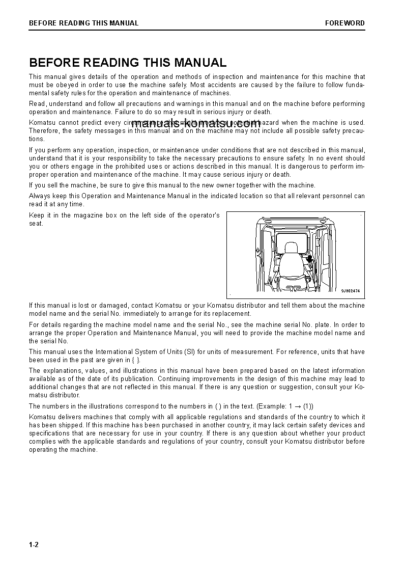 Protected: PC210LC-11(GBR) S/N K70001-UP Operation manual (English)
