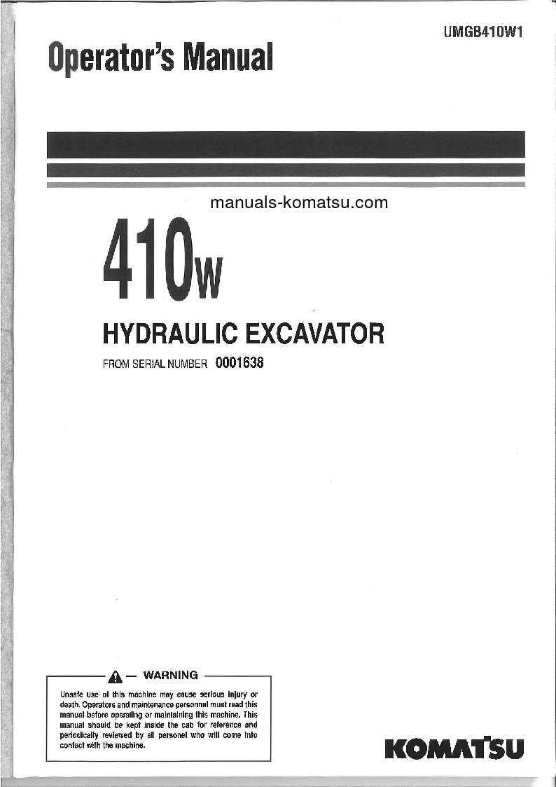 Protected: 410W(ITA) S/N 0001638-UP Operation manual (English)