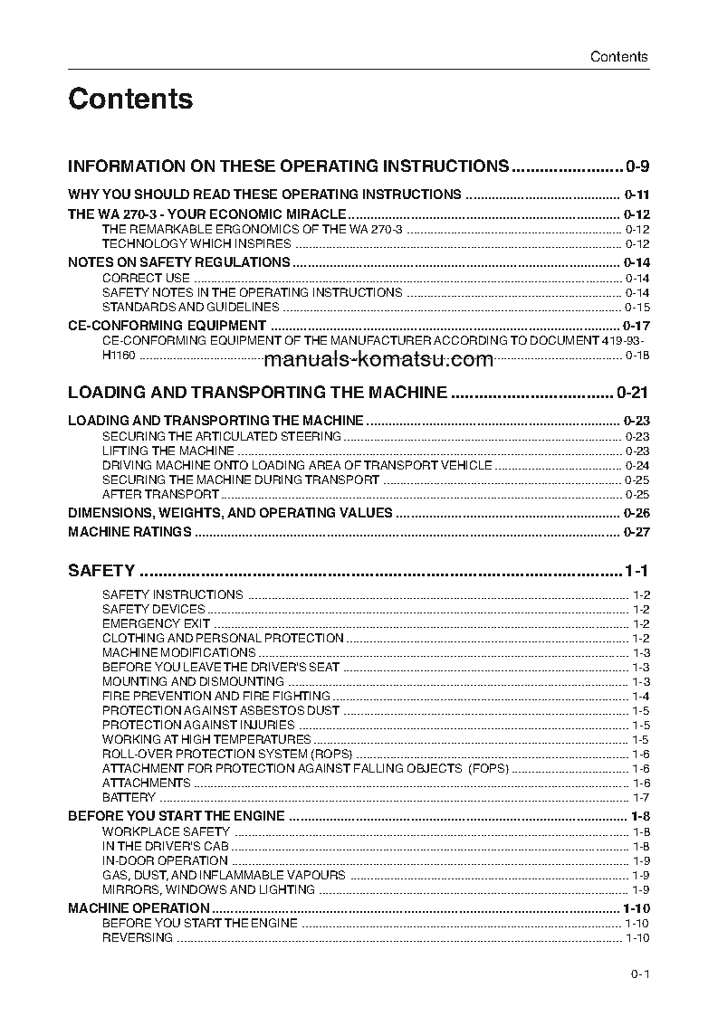Protected: WA270-3(DEU) S/N WA270H20564-WA270H21037 Operation manual (English)