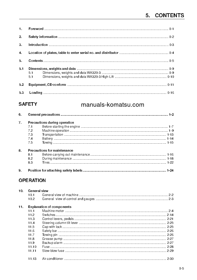 Protected: WA320-3(DEU)-H S/N H20051-H20560 Operation manual (English)