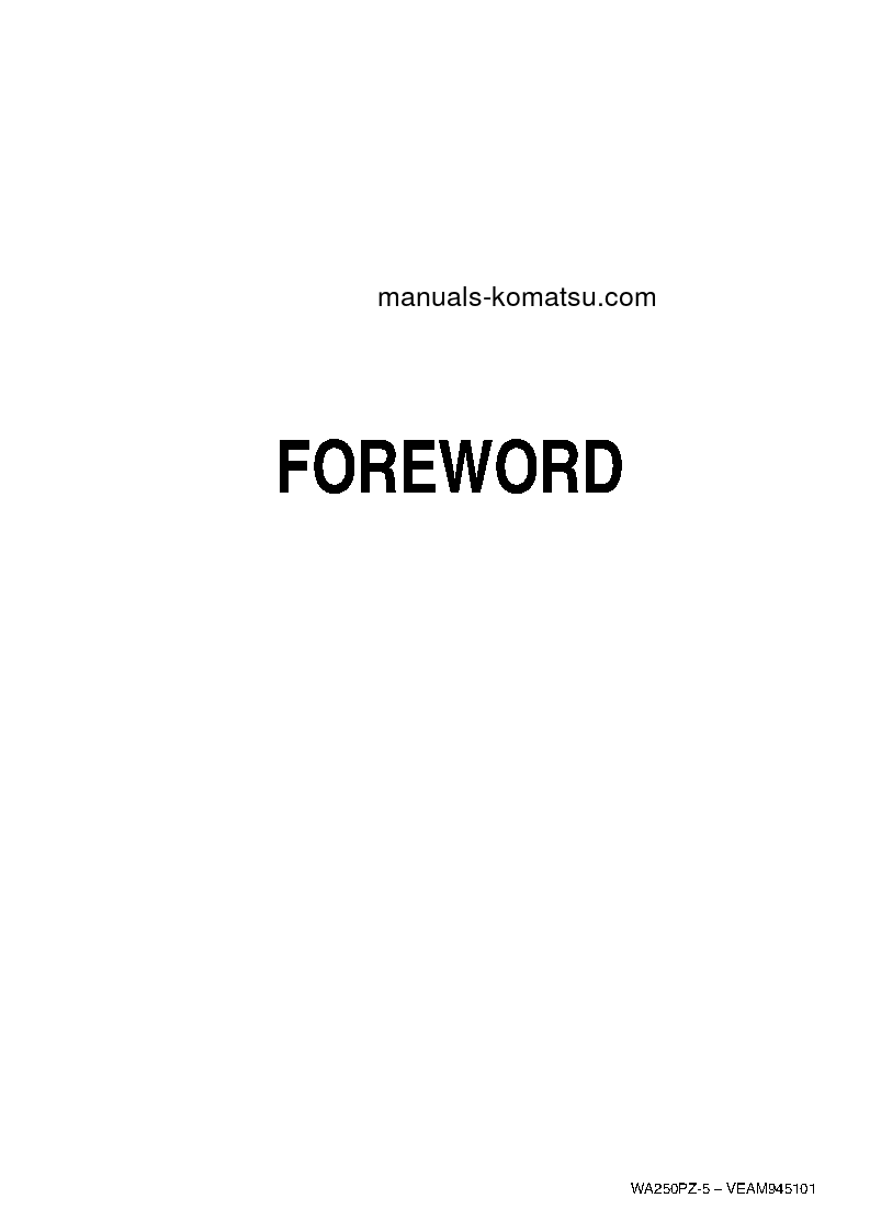 Protected: WA250PZ-5(DEU) S/N H50051-UP Operation manual (English)