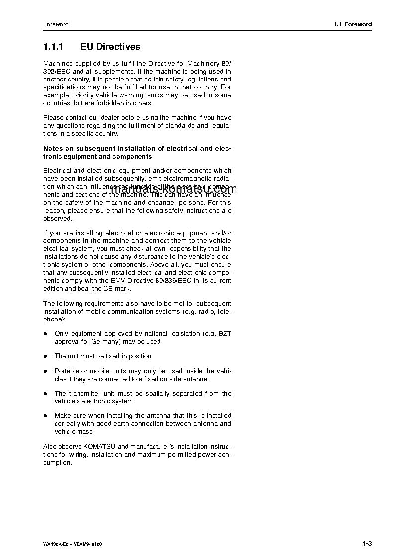 Protected: WA430-6(DEU) S/N H60266-UP Operation manual (English)