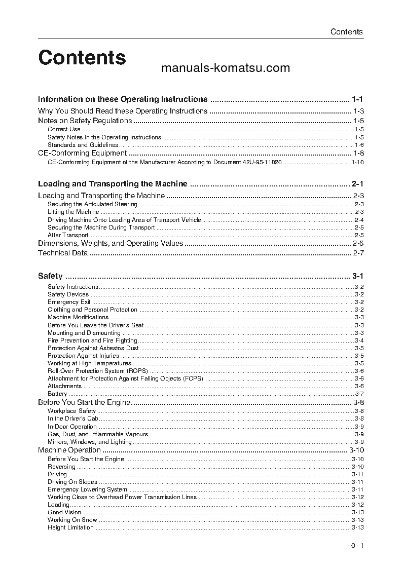 Protected: WA75-3(DEU) S/N HA950051-HA950334 Operation manual (English)