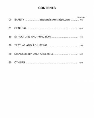 WA270-3(DEU) S/N WA270H20051-UP Shop (repair) manual (English)