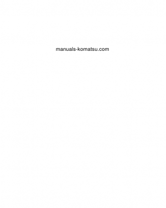 PW148-8(DEU) S/N H50051-UP Operation manual (English)