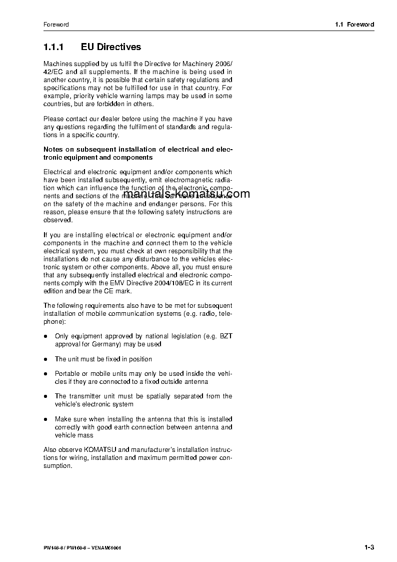 Protected: PW160-8(DEU) S/N H60051-UP Operation manual (English)